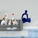 thumbnail image 2 of Esculturas de elefantes,Estatuas de elefantes,decoración del hogar,artesanías de cerámica,Figuras de elefantes familiares Adornos de escritorio,Figura de pensador abstracto,Estatua de, 2 of 8