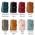 thumbnail image 4 of Cartera antimagnética para mujer, cartera europea y americana para mujer, cartera con cera de aceite, cartera, bolso de mano de gran capacidad, 4 of 5