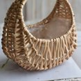 thumbnail image 3 of 3 Pcs Rattan Woven Flower Basket Half Moon Wicker Basket Wicker Storage Basket with Handles Sturdy Picnic Basket for Picnic Garden Storage Home Decor, 3 of 7