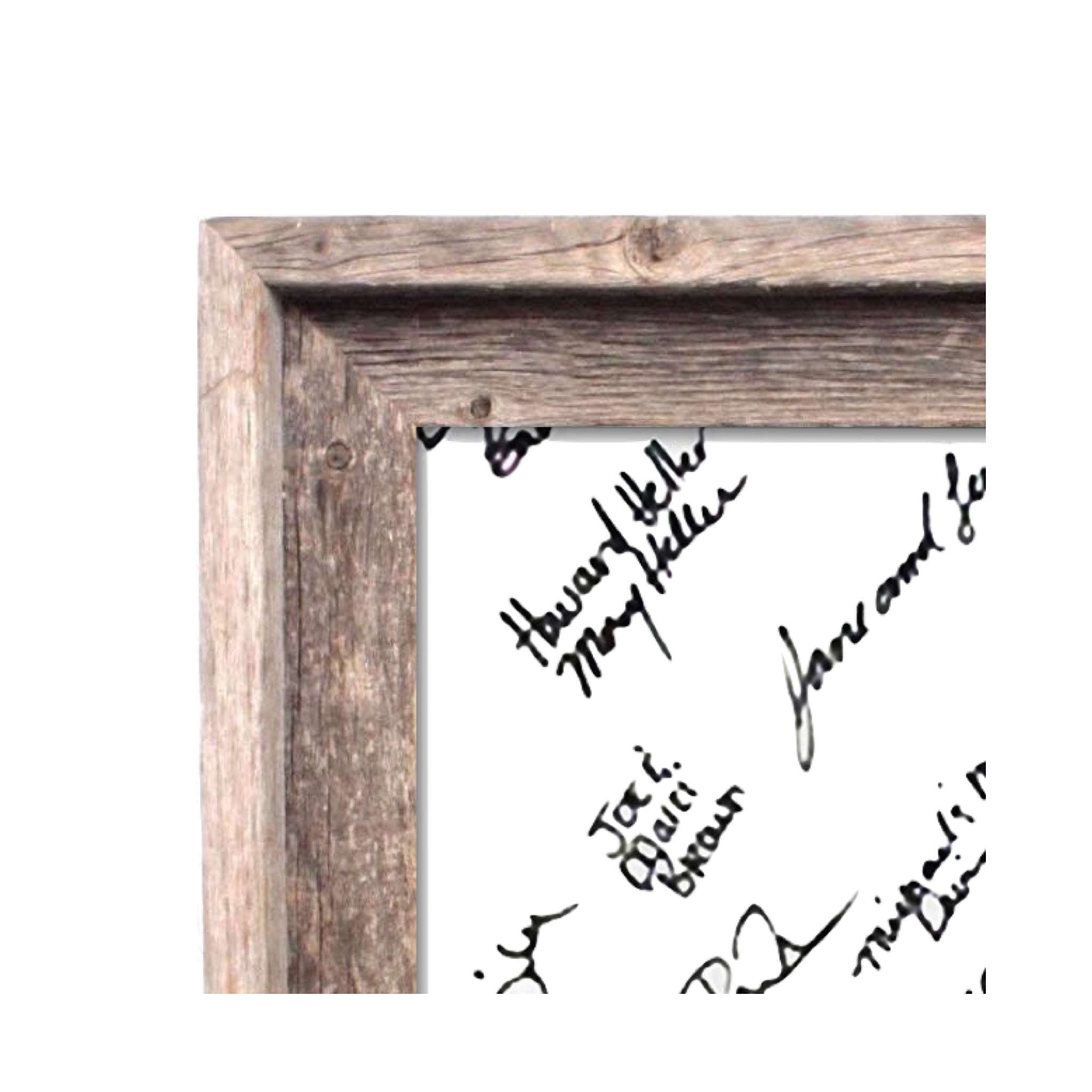BARNWOODUSA 18x24 Wedding Guest Signature Frame s 8x10 Photo with White Mat for Autographs Wedding, Graduations, Birthday, Retirement