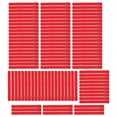 thumbnail image 1 of 100 Uds. Correa de amarre para caña de pescar, banda de fijación para caña, soporte elástico para envoltura, diseño de gancho y bucle, color rojo, 1 of 10