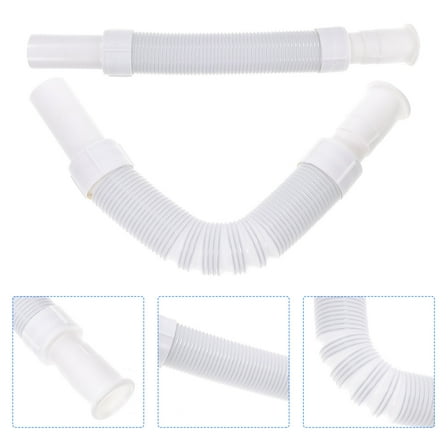 LOLIPPYY Drain Tube 3Pcs Flexible Drain Pipe for Kitchen and Bathroom PVC Made