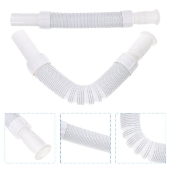 LOLIPPYY Drain Tube 3Pcs Flexible Drain Pipe for Kitchen and Bathroom PVC Made