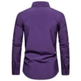 thumbnail image 4 of Hvyesh Men Dress Shirts Spring Long Sleeve Wrinkle-Free Work T-Shirt Casual Button Down Shirts Business Party Dress Shirts, 4 of 8