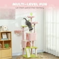 thumbnail image 4 of PawHut 62" Flower Cat Tree with 2 Condos, 2 Beds, Hammock, Plush Perch, 4 of 10