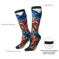 thumbnail image 3 of Daiia Sports Socks 3D Butterfly Printed Novelty Crew Socks for Men Women Knee High Socks Cotton Socks Soft & Breathable Support Unisex Socks, 3 of 9