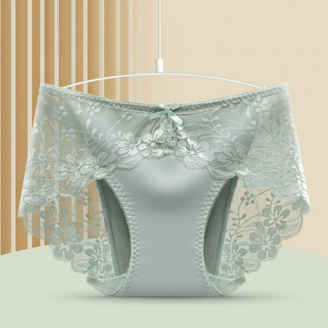 Puntoco Bragas para mujer de cintura alta de color sólido con encaje y flores, cintura media, alta elasticidad, talla grande, levanta el abdomen y los glúteos