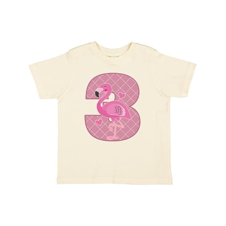 

Inktastic 3rd Birthday Flamingo 3 Year Old Girl Gift Toddler Toddler Girl T-Shirt
