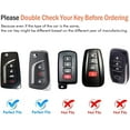 thumbnail image 2 of For Toyota Flip Key Fob Cover Metal Key Case Compatible with Fortuner tundra Camry RAV4 Highlander Corolla with Keychain, 2 of 12