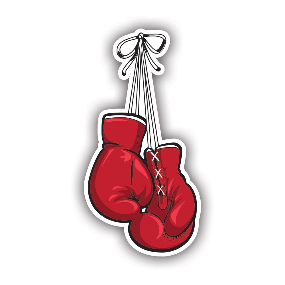 Boxing Gloves Sticker Decal Self Adhesive Vinyl Weatherproof Made