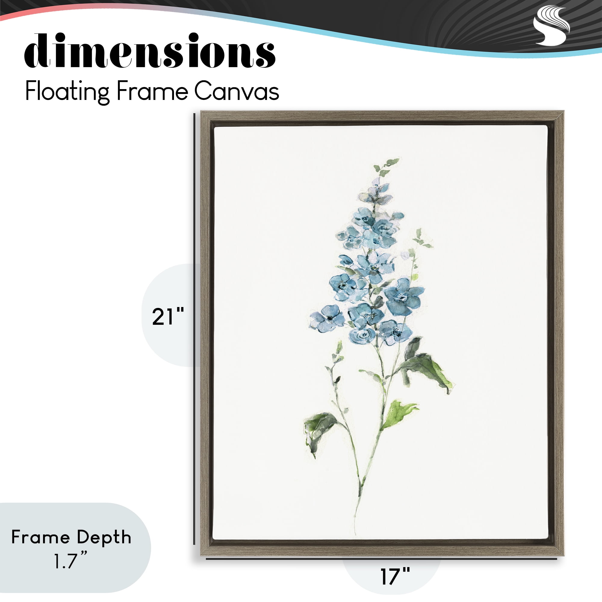 Stupell Industries Natural Spring Herbs Brown Framed Floater Canvas Wall Art, design by Sally Swatland