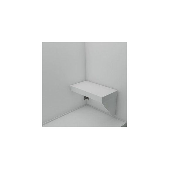 Transolid  Studio Rectangular Shower Seat - 12" x 24" x 3" - 12" x 24" x 3" White