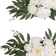 thumbnail image 5 of S SERENABLE 2Pcs Silk Flowers Wedding Arch Flowers Door Floral Backdrop Artificial Flower Swag for Party Stage Performance Farmhouse Home White, 5 of 8