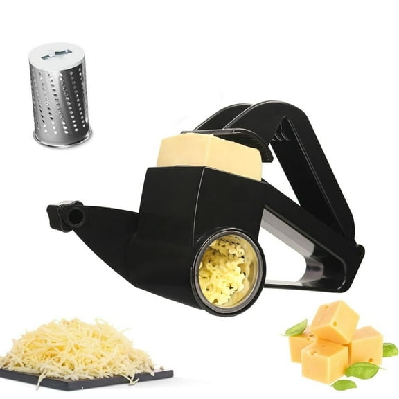 Rotary Cheese Grater – Manual Handheld Cheese Shredder with Stainless Steel Drum for Chocolate, Nuts & Vegetables