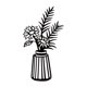 thumbnail image 2 of Adornos de Pared de Metal, Siluetas, Colgantes de Flores Negras, Decoraciones de Pared, Pinturas, Pegatinas de Pared, 2 of 6