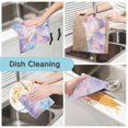 thumbnail image 2 of Yayeee 6 Pack Kitchen Dish Cloths Set for Washing Soft Drying Absorbent Microfiber Towels, Purple Marble Pattern, 2 of 9