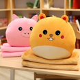 thumbnail image 2 of Recién llegado, manta de escritorio tres en 1, tigre, animales de peluche, almohada de vaca, almuerzo, oficina, aire acondicionado, almohada cálida zhangmengya LED, 2 of 2