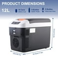 thumbnail image 4 of 12 Volt Car Refrigerator, 13QT(12L) Portable Car Refrigerator, Freezer Fridge Cooler DC & AC, Mini Fridge for Camping, Travel, Truck, Home, Fishing, RV and Outdoor Black, 4 of 10