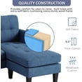 thumbnail image 5 of Convertible Sectional Sofa Couch, L-Shaped Couch with Modern Linen Fabric (Blue), 5 of 7