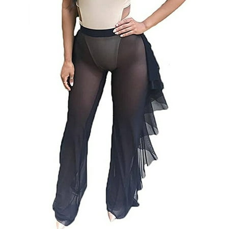Luiryare Women Beach Mesh Sheer Bikini Cover Up Swimwear Bathing Suit Pants Trousers