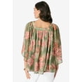 thumbnail image 2 of Roaman's Women's Plus Size Square Neck Lurex Blouse, 2 of 5