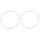 thumbnail image 1 of Silver Big Earrings for Women Unisex Metal Round Circle Jewelry, 1 of 3
