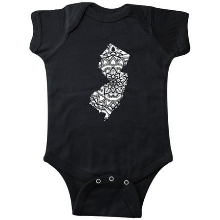 

Inktastic New Jersey Silhouette Mandala Gift Baby Boy or Baby Girl Bodysuit