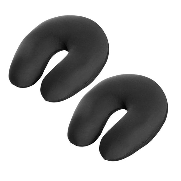 Leojiow 2Pcs Microbeads Travel Pillow Neck Pillow Head Rest Cushion Lightweight For Plane Black One Size