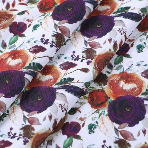 Printed Floral Liverpool Bullet Textured Fabric 7