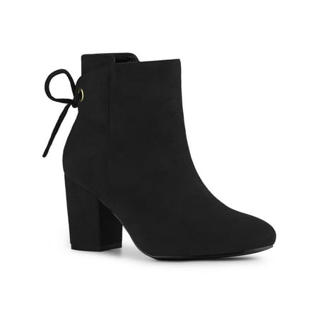

Perphy Women s Round Toe Chunky Heel Ankle Booties