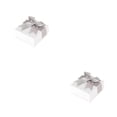 thumbnail image 3 of Guardurnaity Caja Joyas Regalos Bowknot Cajas de cosméticos Anillo Collares Multifuncional Pendiente Ataúd Decoración Acción de Gracias Blanco 7.5*7.5*3.5 2piezas, 3 of 6