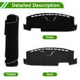 thumbnail image 4 of Cubierta del tablero Unique Bargains para Ford Mustang Mach E 2021-2024 Sin HUD Cubierta del tablero del automóvil interior Antideslizante/Antipolvo Poliéster Negro con borde gris 1 pieza, 4 of 7