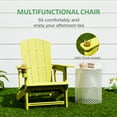 thumbnail image 6 of Chiccushion Adirondack Chair Set of 2, HDPE Adirondack Chair with Cup Holder, Yellow, 6 of 9
