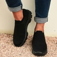 thumbnail image 4 of Pandaie Womens Slip on Walking Shoes Mesh Running Athletic Sports Sneakers Lightweight Breathable Workout Casual Shoes with Arch Support Black 6, 4 of 8