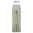 thumbnail image 5 of NFTOEIULA Women Mid Waist Multi Pockets Wide Leg Teen Girls Trendy Cargo Pants, 5 of 6