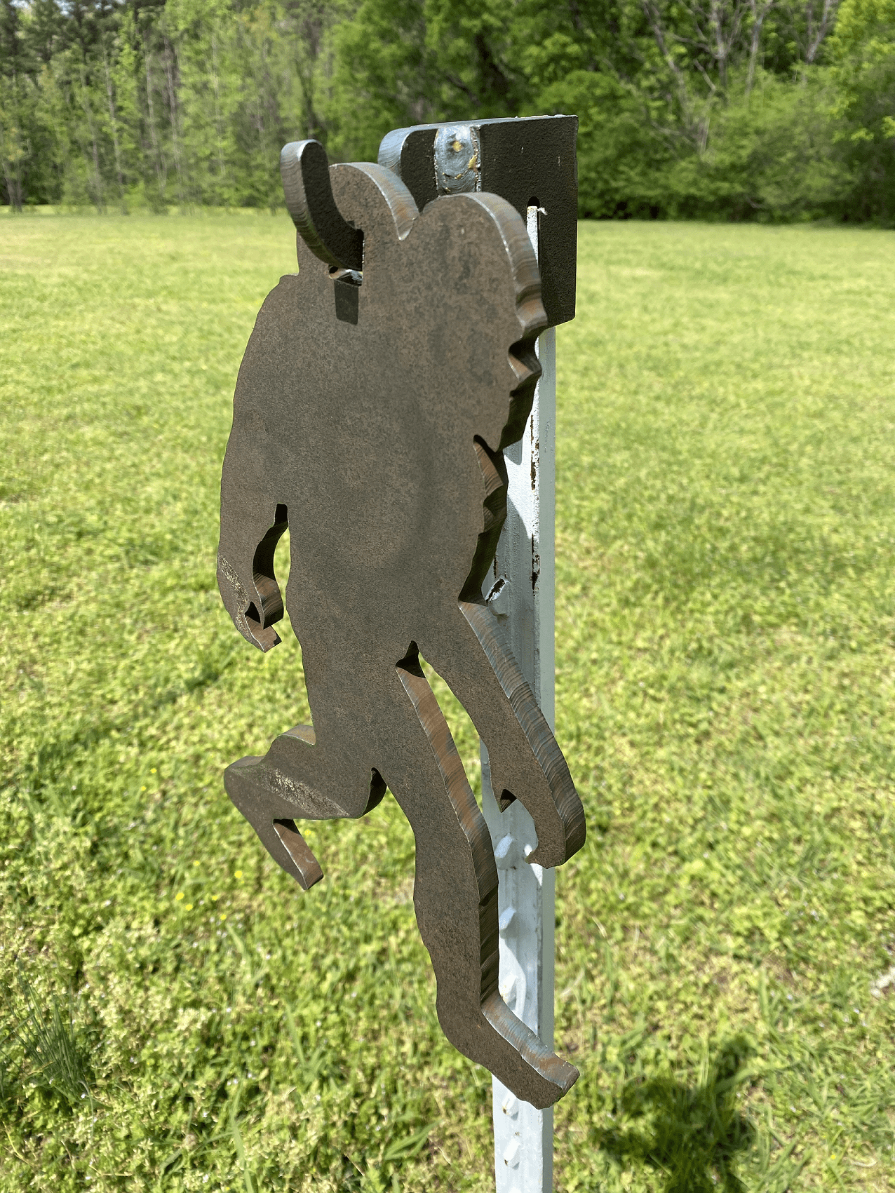 Magnum Target 3/8" AR500 8"x12 Bigfoot Sasquatch Steel Shooting Range Target w/ T-Post Hook - HBF8x121TPH1AR500