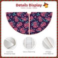 thumbnail image 3 of Gaeub Rose Flowers Print Christmas Tree Skirt,Christmas Decorations,Round Xmas Skirt for Christmas Indoor Decorations Xmas Winter Holiday Party Supplies-30", 3 of 6