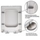 thumbnail image 3 of Asientos De Inodoro Cerrados Pp Forma Cuadrada Alargada Accesorios De Baño Tapa De Inodoro Resistente Y Duradera 06c-pp, 3 of 3