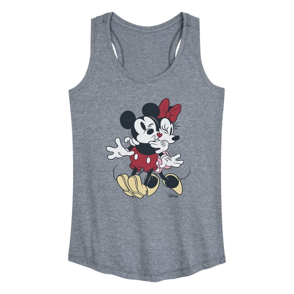Disney - Mickey Minnie Kiss - Women's Racerback Graphic Tank