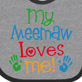 thumbnail image 4 of Inktastic Me Meemaw Loves Me Cute Boys or Girls Baby Bib, 4 of 4