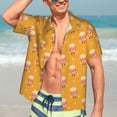 thumbnail image 5 of Lsque Cute Popcorn pattern Hawaiian Shirt for Men, Unisex Summer Beach Casual Short Sleeve Button Down Shirts-Large, 5 of 9