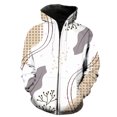 thumbnail image 1 of Sudadera con capucha y cremallera para hombre, diseño abstracto de hojas de plantas, talla grande, genial, con capucha, estampado 3D, unisex, divertida, estilo hip hop, manga larga, para adolescentes., 1 of 6