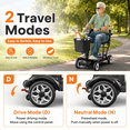 thumbnail image 3 of SACVON Lightweight Mobility Scooter, 43 lb Foldable Aluminum Frame, 12-Mile Range, 265 lb Capacity, 270W Motor, Travel Scooter with Basket,Black, 3 of 11