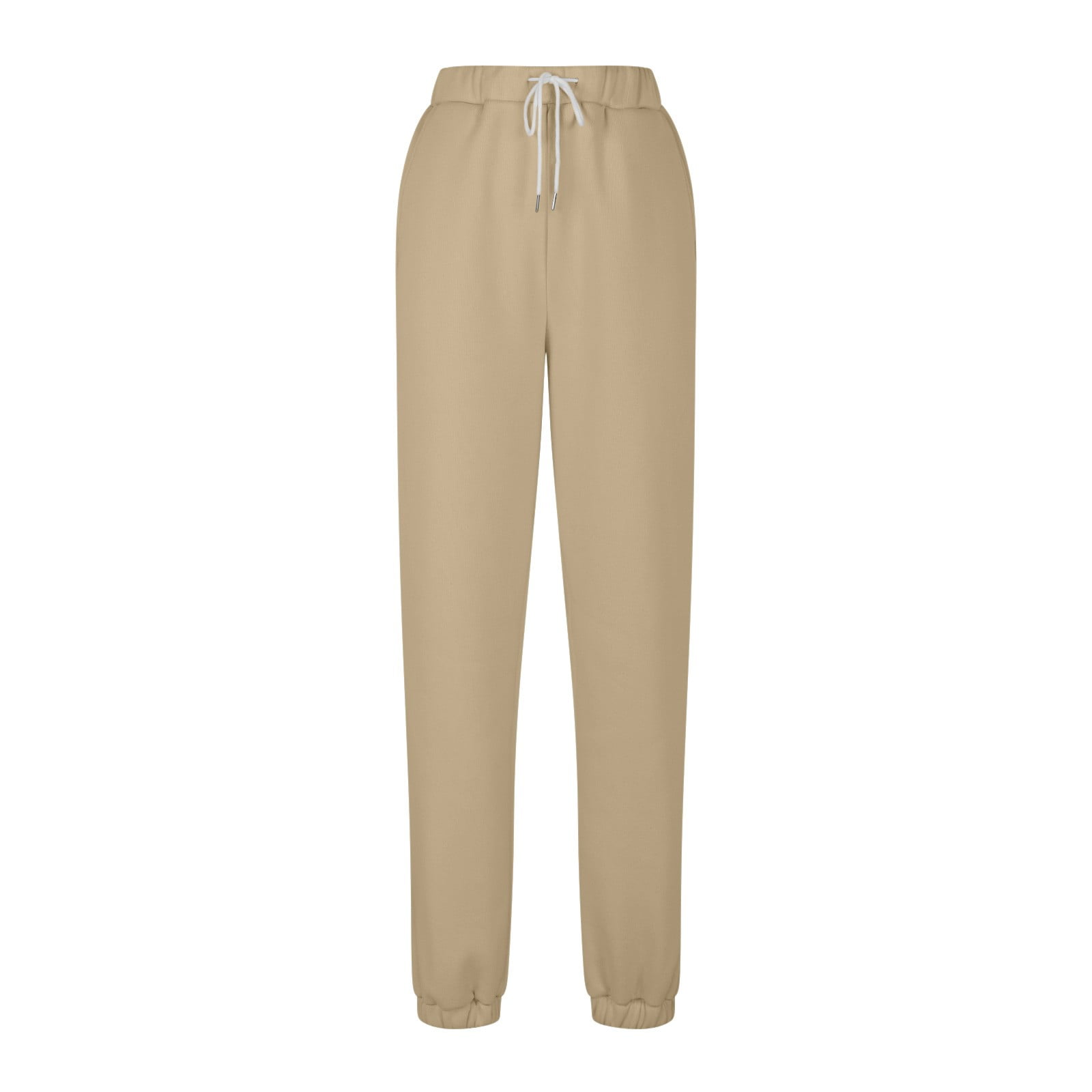 Pantalon Jogging Femme Taille Haute Élastique - Pantalon Décontracté Sport Et Détente Avec Poches