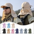 thumbnail image 1 of Sombrero de protección solar de 3 vías para hombres y mujeres, Gorra de béisbol de nailon de secado rápido para pesca y senderismo con solapa desmontable en el cuello, protección UV UPF 50+, 1 of 6