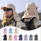 thumbnail image 1 of Gorro de protección solar al aire libre para hombres y mujeres | Bloqueo UV de nylon, ala ancha transpirable, chal desmontable, gorra de senderismo de pesca, accesorio de viaje plegable, ajustable, 1 of 7
