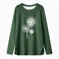 thumbnail image 4 of KPOPLK Toddler Girl Long Sleeve Shirts Soft Cotton T-Shirts Teen Girls Crewneck Basic Tees Tops for 18M-12T Size 11-12 Years,Green, 4 of 4