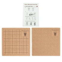 3Set Cork Wood Blocking Mats for Knitting Double Side Blocking Boards with Grids for Needlepoint Crochet BurlyWood 20.3x20.3x1cm