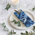 thumbnail image 3 of Cloth Napkins Set of 6 - 20x20 Inches, Valentine's Day Washable Reusable Table Napkins, Love Heart Blue Cowboy Buffalo Plaid Soft & Absortbent Dining Napkin for Party Wedding Hotel Restaurant, 3 of 8