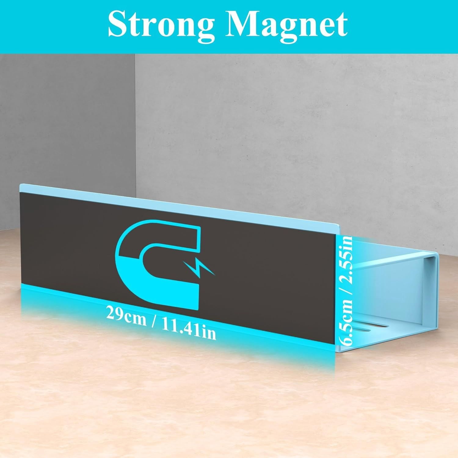 4 Pack Magnetic Spice Storage Rack Organizer for Refrigerator and Oven Blue Fridge Organizers and Space‑Saving Kitchen Storage Shelves
